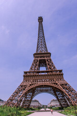 Tianducheng, China is suburb of Hangzhou, Zhejiang Province Eiffle Tower is a life size replica of Paris, France.