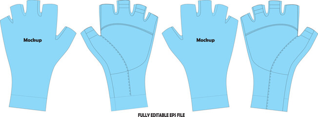 Cycling Gloves Mockup