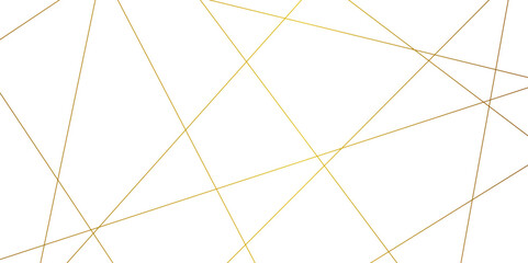 Abstract background vector with luxury golden geometric random chaotic lines.