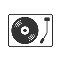 Vinyl record player icon vector design templates