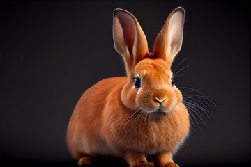 Fototapeta na wymiar Photorealistic illustration of a rabbit, generative ai