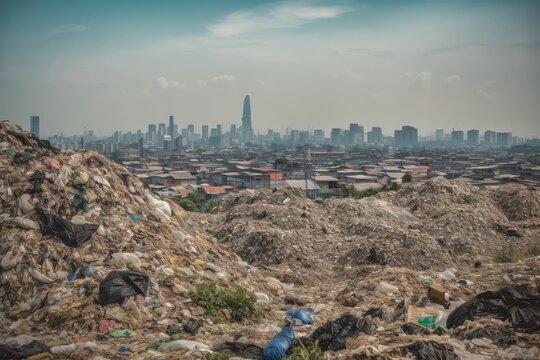 Mountains of Waste in Landfills: A Pollution Concept Generated by AI