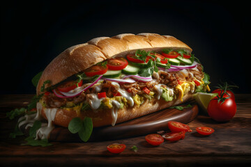 meat sandwich, Generative AI