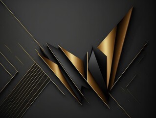 abstract matte black and golden background for artistic designs generative ai