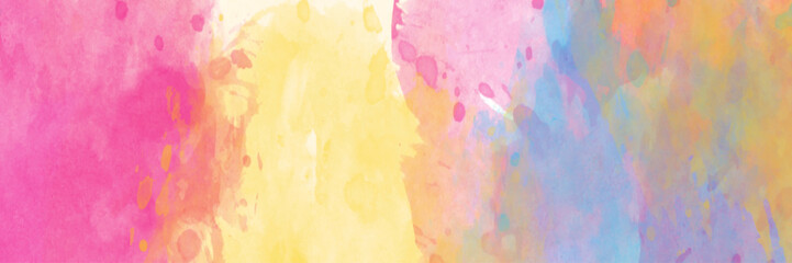 Abstract watercolor background with colorful ink painted textured.