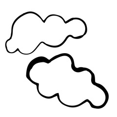 Cute single hand drawn summer set elements. Doodle vector illustration for wedding design, logo and greeting card.