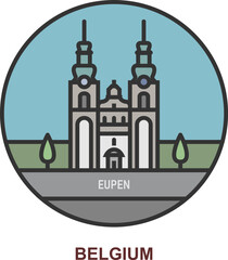 Eupen. Cities and towns in Belgium