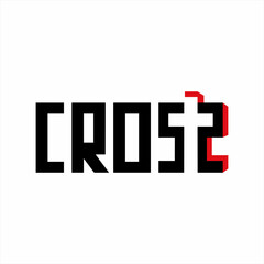 Obraz premium Cross word design with snow sign on negative space in letter S.