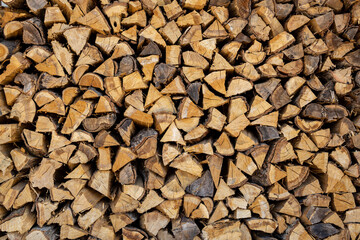 Lot of stocked hardwood firewood.