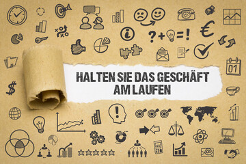Halten Sie das Geschäft am laufen	