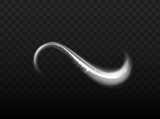 Golden glowing shiny lines effect vector background. Luminous white lines of speed. Light glowing effect. Abstract motion lines. Light trail wave, fire path trace line, car lights