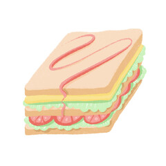 Croissant and Sandwiches