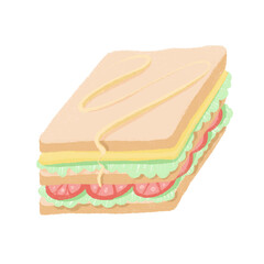 Croissant and Sandwiches