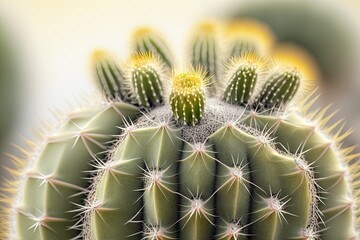 close up of cactus - AI Generative
