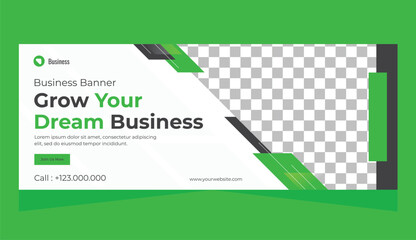 Horizontal template banner for business marketing or website banner