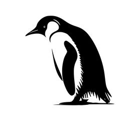 Penguin Face, Silhouettes Penguin Face SVG, black and white Penguin vector