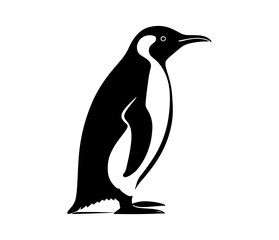 Penguin Face, Silhouettes Penguin Face SVG, black and white Penguin vector