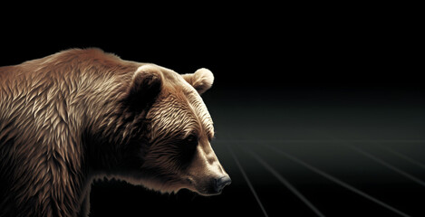 Obraz premium Brown Bear Wildlife digital render