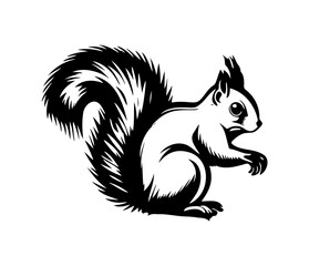 Squirrel Face, Silhouettes Squirrel Face SVG, black and white Squirrel vector