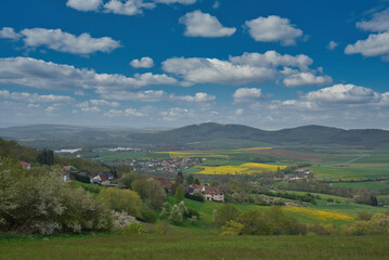 Fototapeta premium Blick ins Maintal in Oberfranken Deutschland