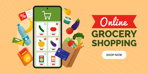 Online grocery shopping and delivery application