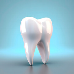 Realistic tooth created with Generative AI technology.