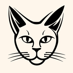Cat vector for logo or icon, drawing Elegant minimalist style,abstract style Illustration