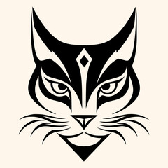 Cat vector for logo or icon, drawing Elegant minimalist style,abstract style Illustration