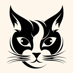 Fototapeta na wymiar Cat vector for logo or icon, drawing Elegant minimalist style,abstract style Illustration