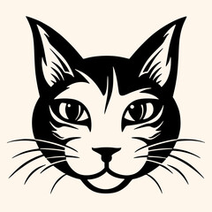 Cat vector for logo or icon, drawing Elegant minimalist style,abstract style Illustration