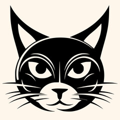 Cat vector for logo or icon, drawing Elegant minimalist style,abstract style Illustration