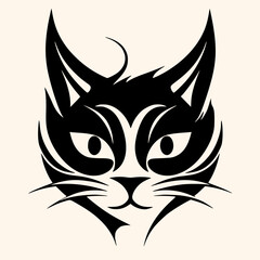 Cat vector for logo or icon, drawing Elegant minimalist style,abstract style Illustration