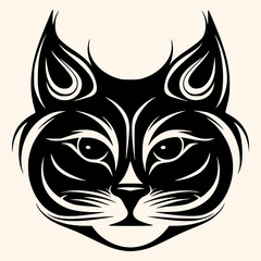 Cat vector for logo or icon, drawing Elegant minimalist style,abstract style Illustration