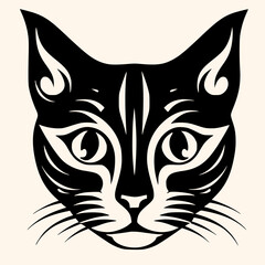 Cat vector for logo or icon, drawing Elegant minimalist style,abstract style Illustration