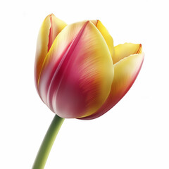 tulip isolated on white background, AI