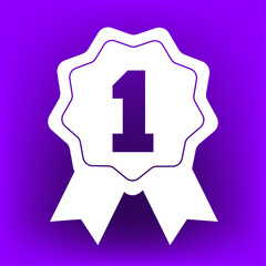 number 1 award ribbon