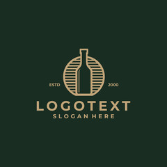 bottle logo design luxury