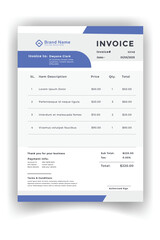 Obraz premium clean and modern corporate business billing invoice design template