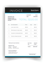 clean and modern corporate business billing invoice design template