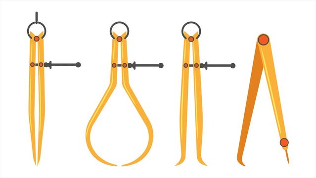 animated video of 4 types of caliper tools suitable for industry, engineering, workshops