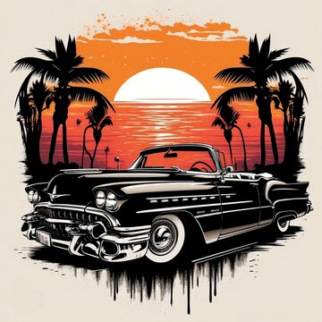 Cruising in Style with a Vintage Classic Cadillac Convertible Sedan DeVille Coupe Deville Eldorado ai