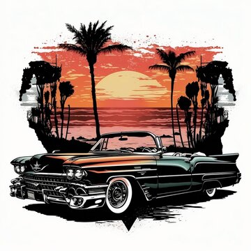 Cruising in Style with a Vintage Classic Cadillac Convertible Sedan DeVille Coupe Deville Eldorado ai