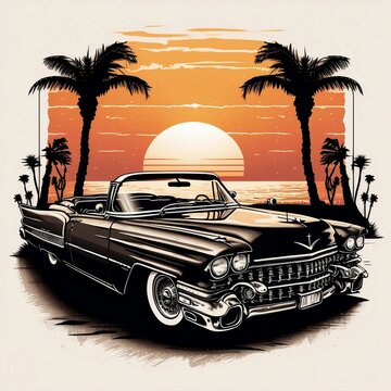 Cruising in Style with a Vintage Classic Cadillac Convertible Sedan DeVille Coupe Deville Eldorado ai
