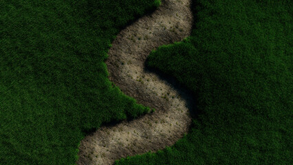 Caminho em forma de "S"