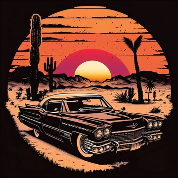Cruising in Style with a Vintage Classic Cadillac Convertible Sedan DeVille Coupe Deville Eldorado ai