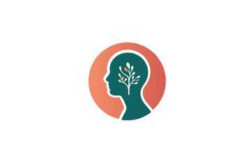 mental health logo icon concept and template