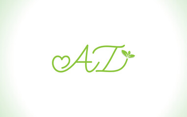 Nutrition logo and green healthy love leaf symbol with love font logo design. Heart sign leaf nature logo. Green eco letters logo