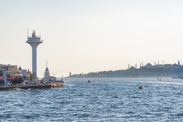 View of the Uskudar Coast Walkway from the Bosporus, Istanbul