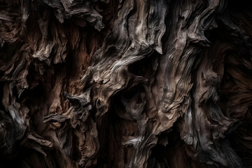 Tree bark surface texture. Close-up. Nature background for design. Generative ai.