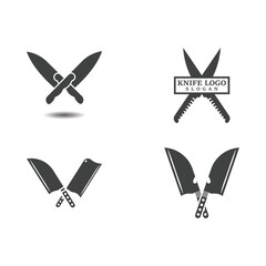 Knife logo icon template and symbol vector